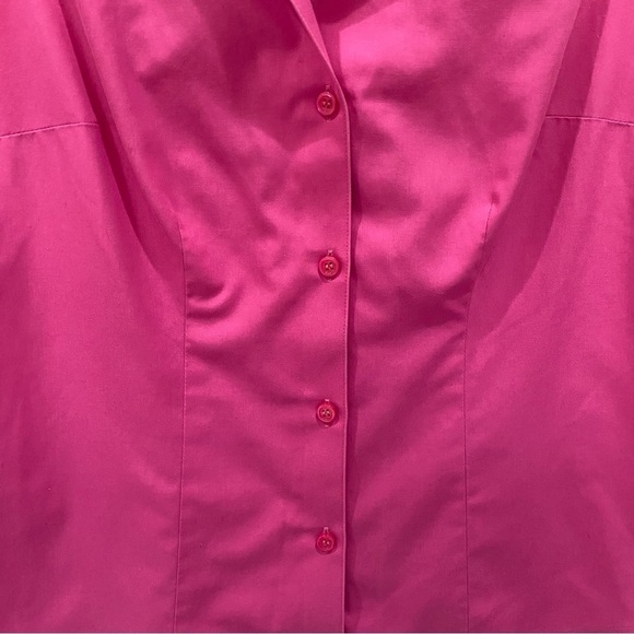 jones New York Sleeveless Button Down Plus Non Iron Pink Size 0 - Picture 2 of 6